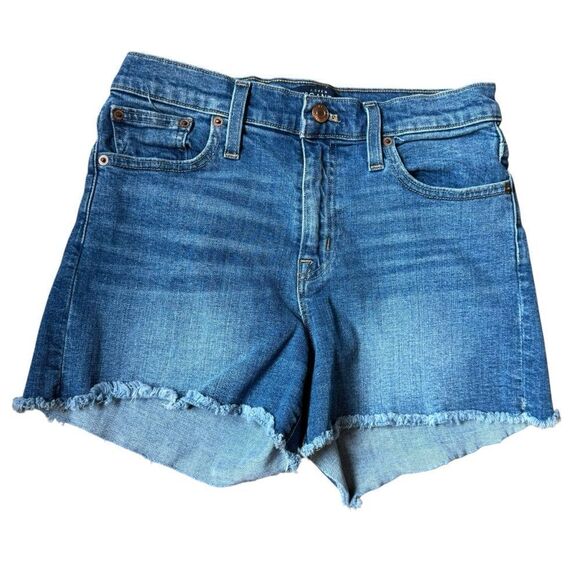 Shorts J. Crew 10" highest-rise cutoff denim blue boy shorts - Picture 2 of 6